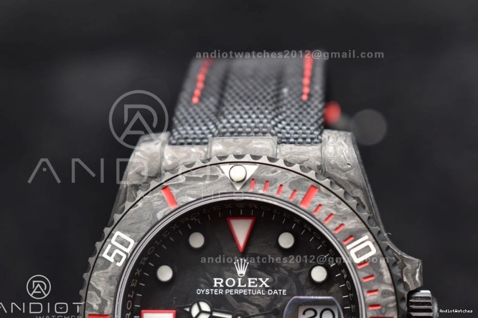 on 474 Submariner Nylon Red VSF VS Dial 1:1 DIW Best Black Carbon Edition Practical Black Strap 0515